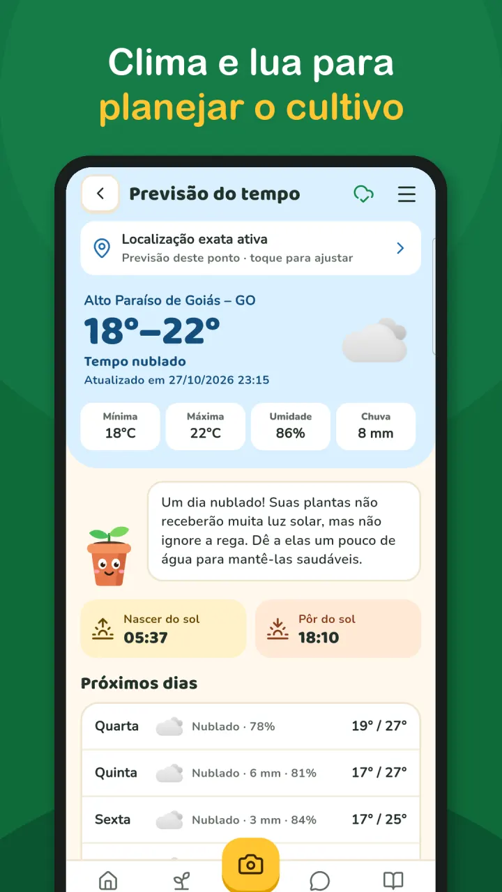 Clima e lua para planejar o cultivo